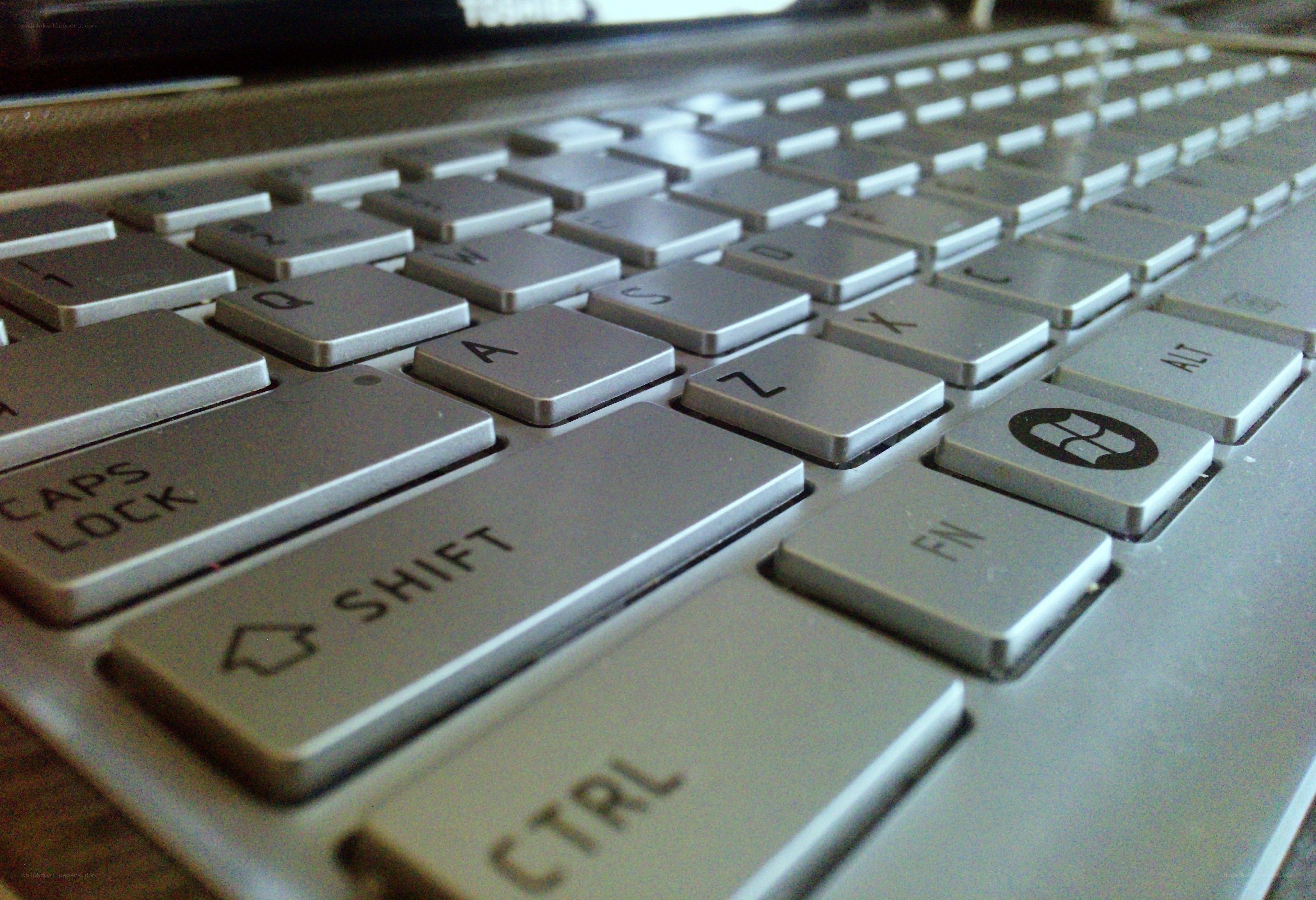 close-up of silver keyboard