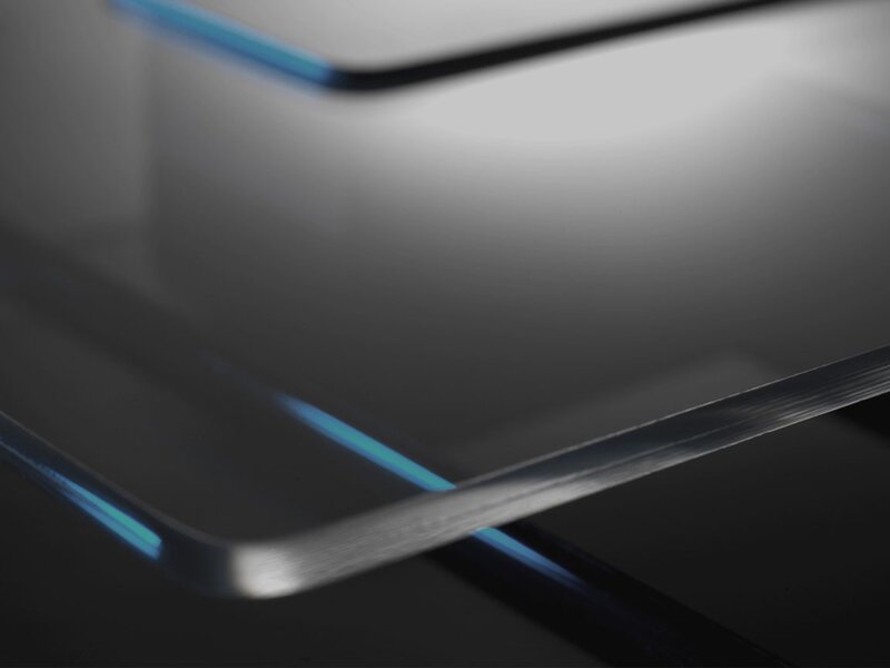 Close-up of sleek glass surface