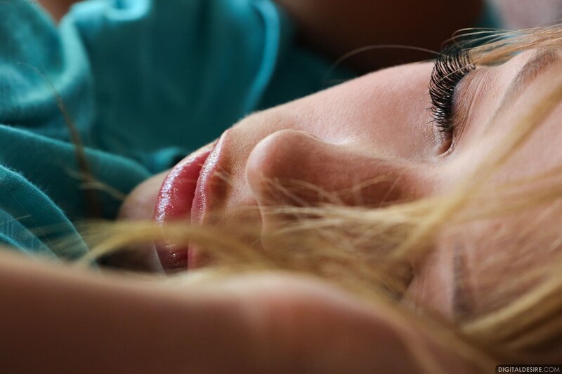 close-up of sleeping person