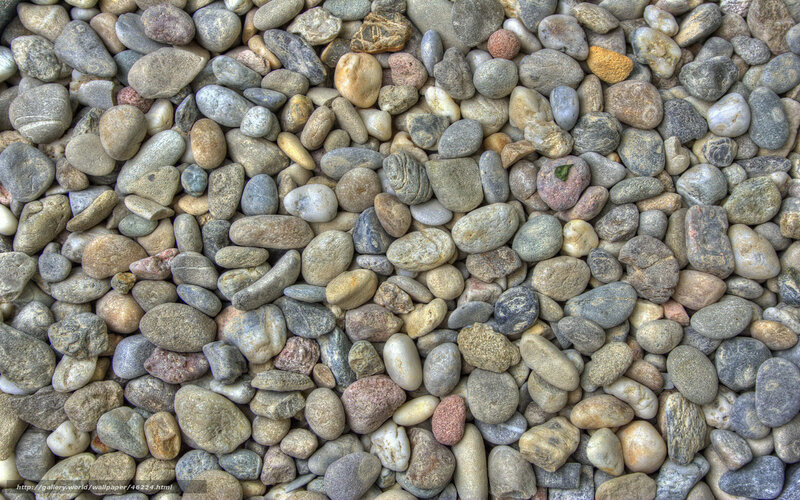 close-up of smooth river stones