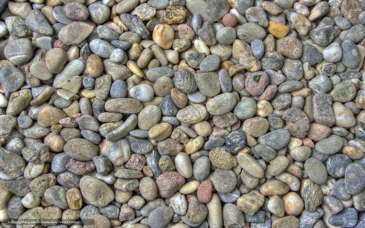 close-up of smooth river stones