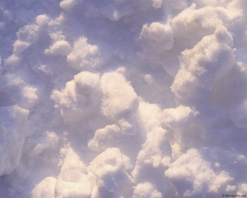 Close-up of snow texture
