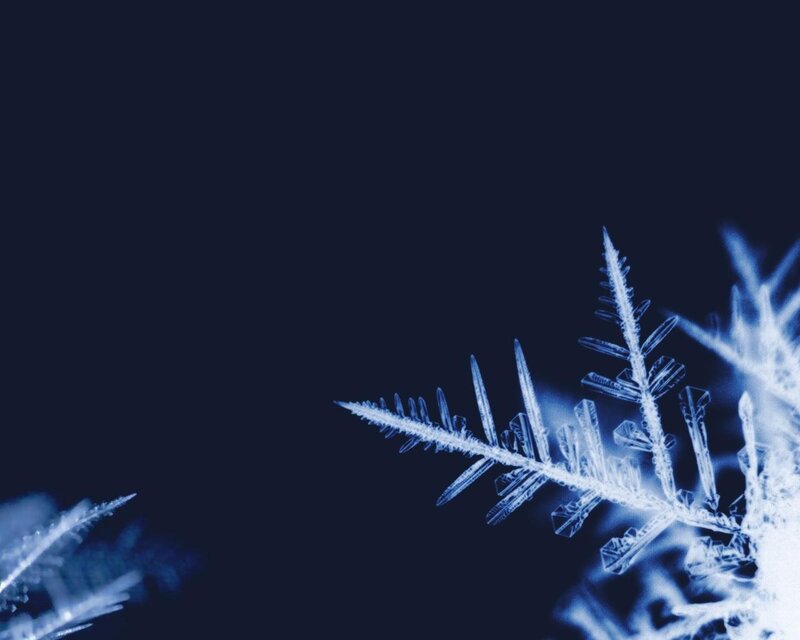 Close-up of snowflake crystals