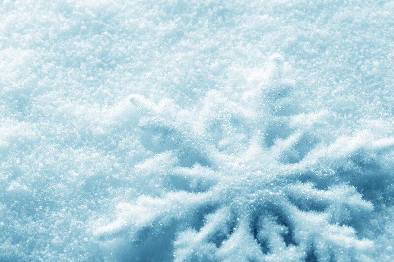 Close-up of snowflake on snow