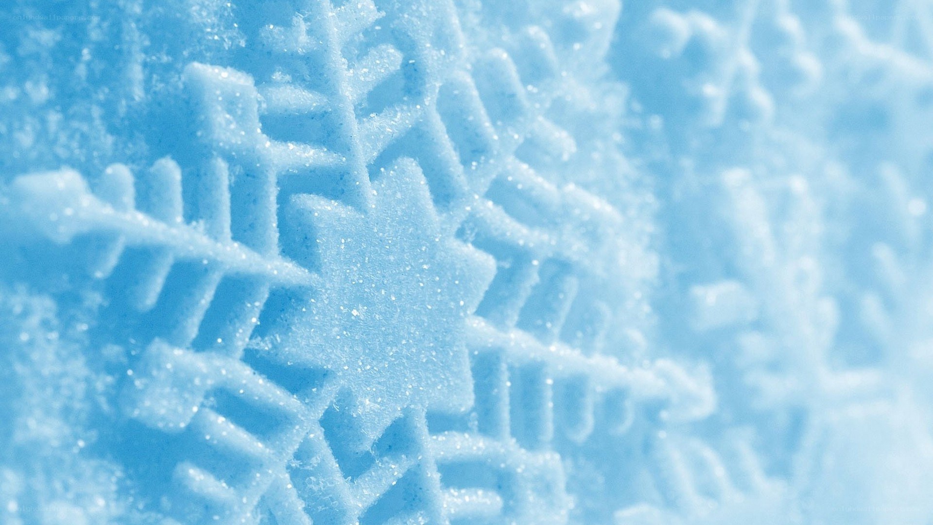 Close-up of snowflake texture