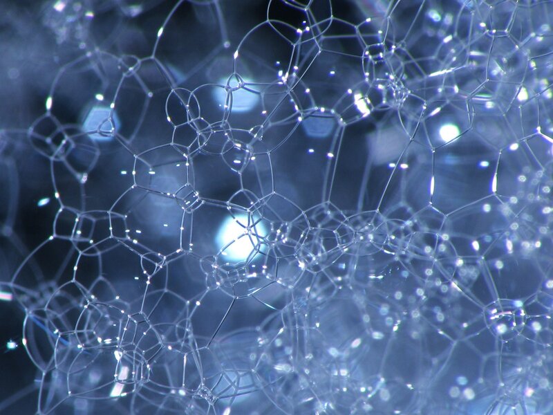Close-up of soap bubbles