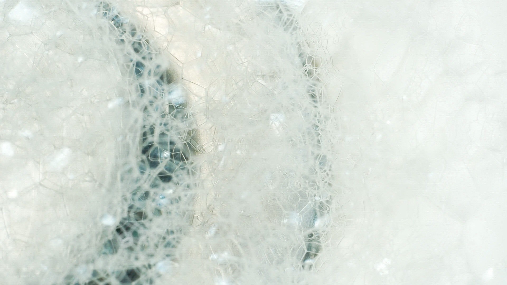 close-up of soap bubbles