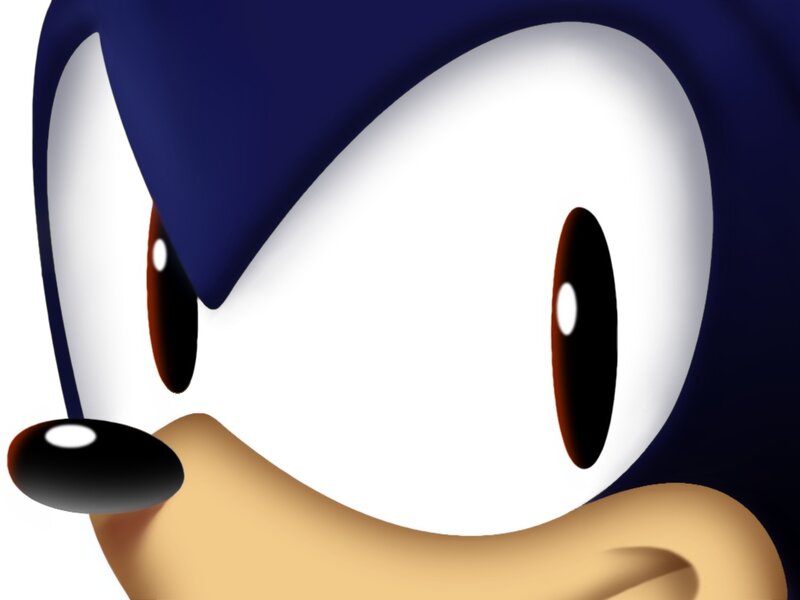 Close-up of Sonic the Hedgehog — Blue