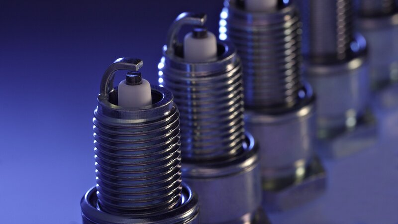 Close-up of spark plugs