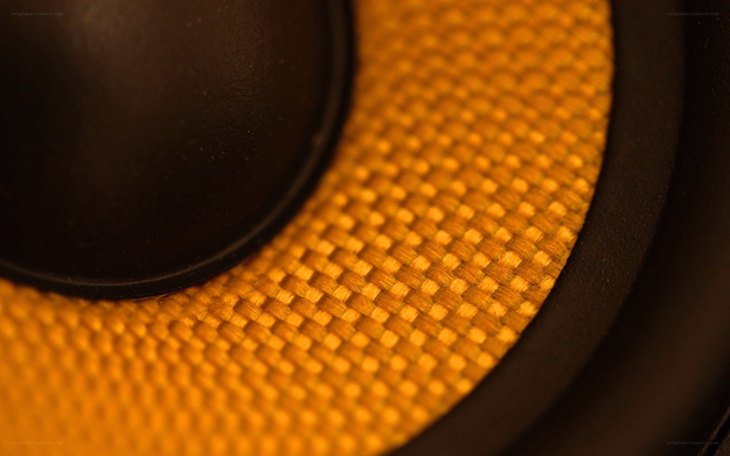 close-up of speaker cone