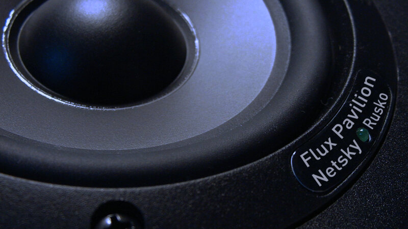 close-up of speaker driver