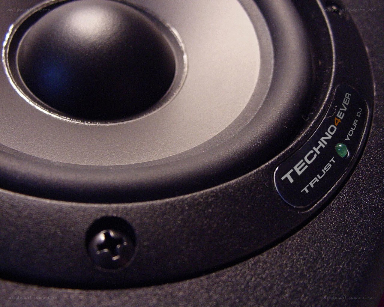 close-up of speaker driver