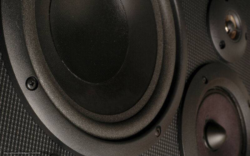close-up of speaker drivers