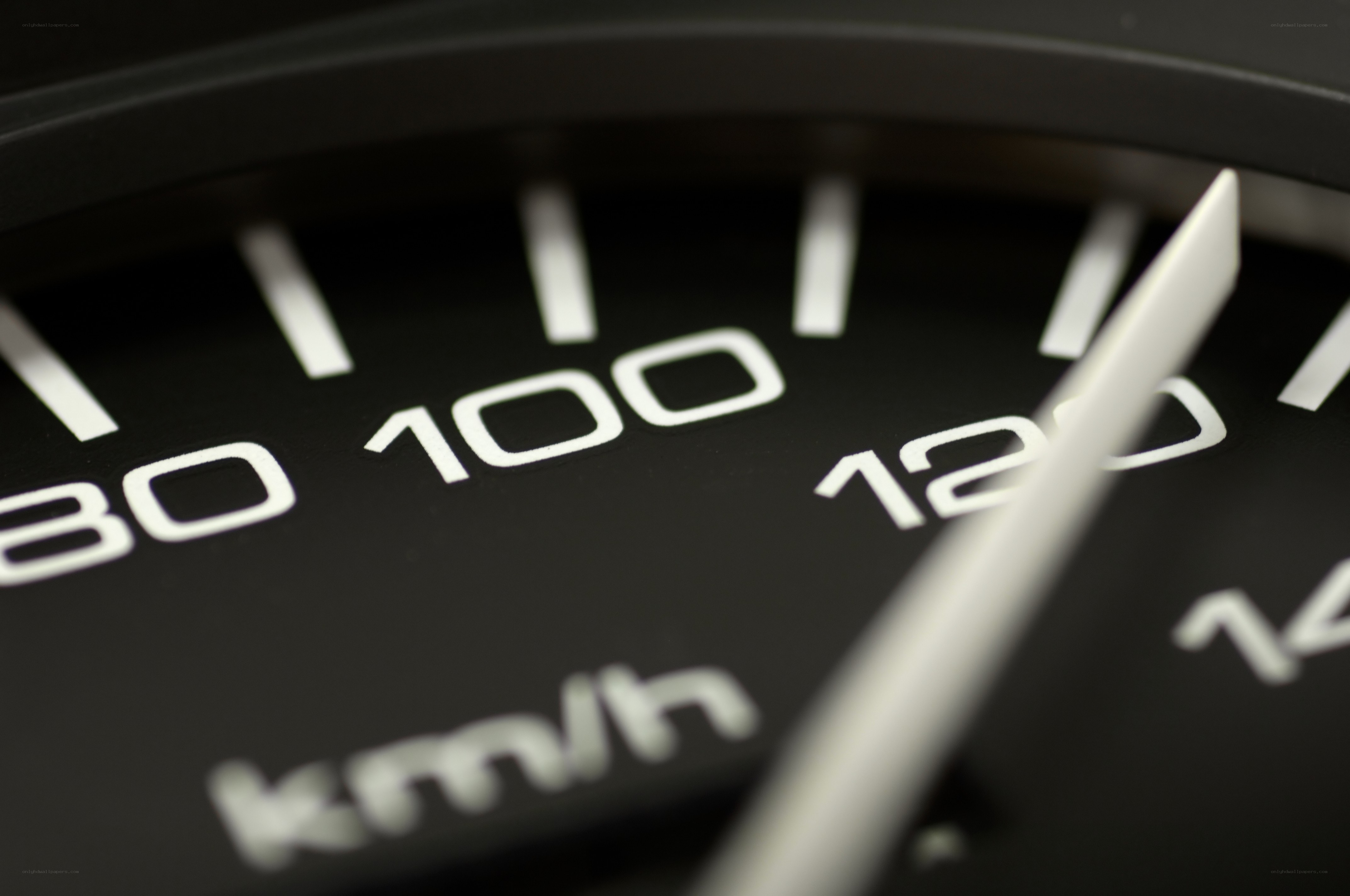 close-up of speedometer