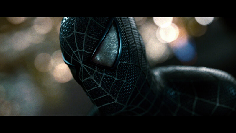 close-up of spider-man mask