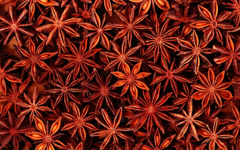 close-up of star anise