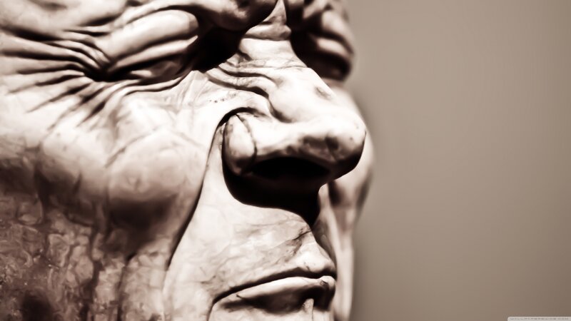 Close-up of Stone Sculpture — Brown