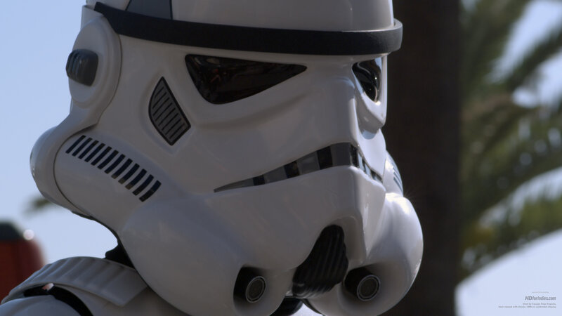 close-up of stormtrooper helmet