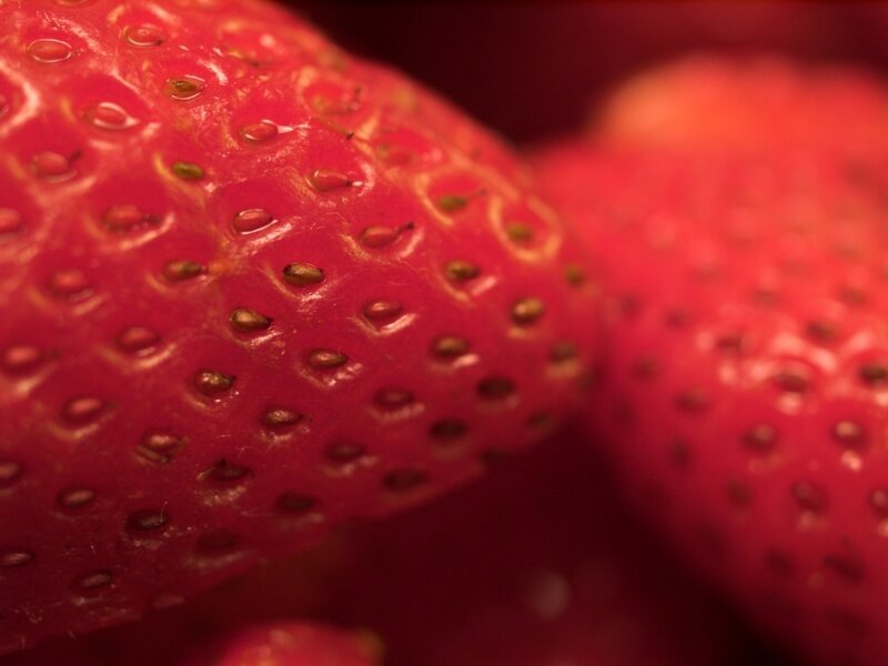Close-up of Strawberries — Red