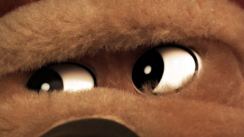 Close-up of Stuffed Bear Eyes