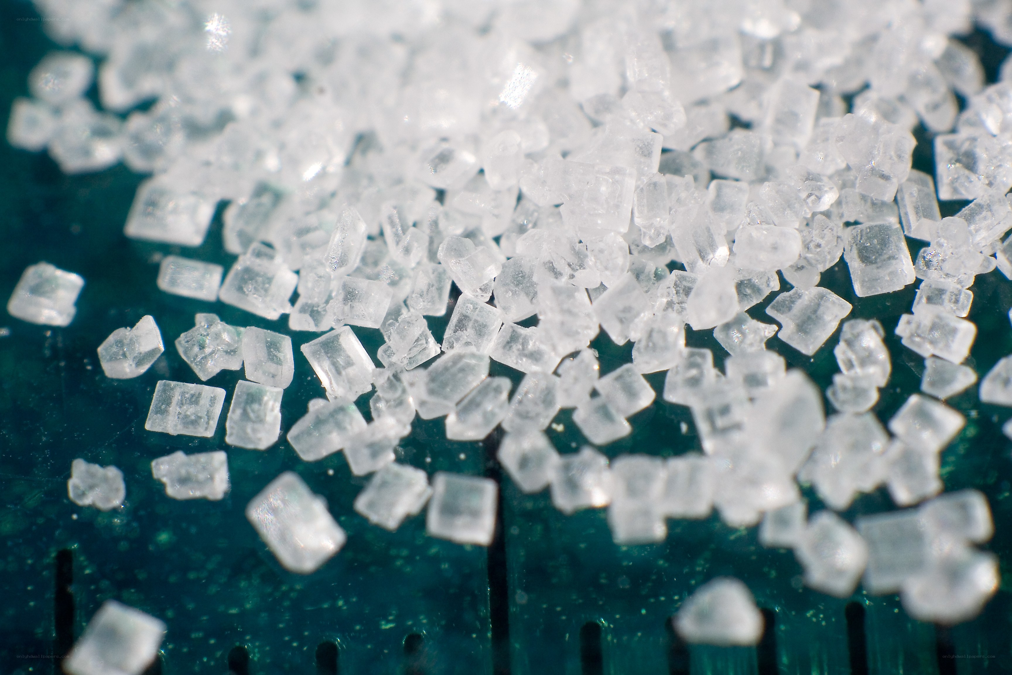 close-up of sugar crystals