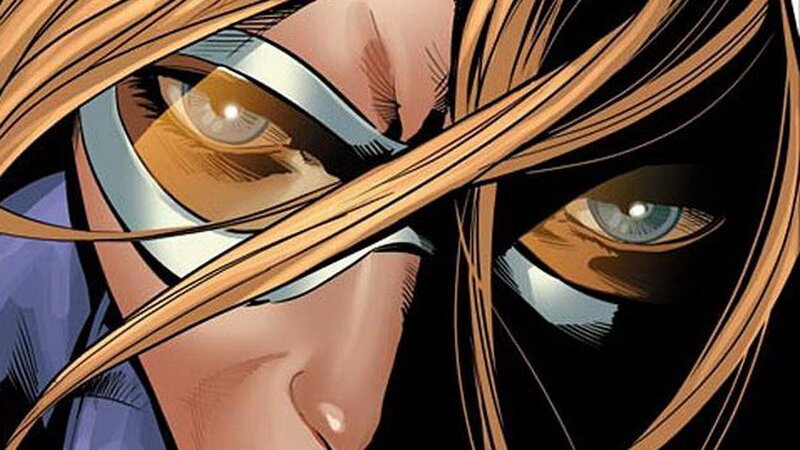 close-up of superhero eyes