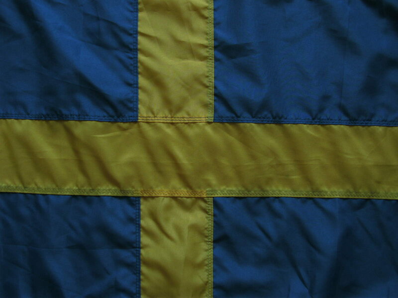 Close-up of Swedish flag