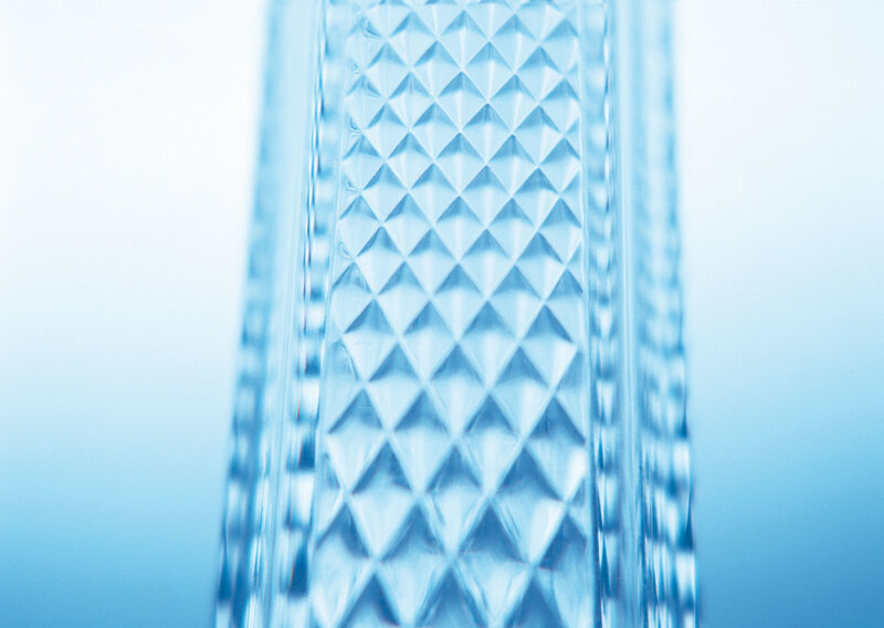 close-up of textured glass
