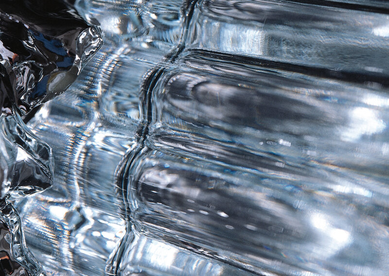 Close-up of textured glass