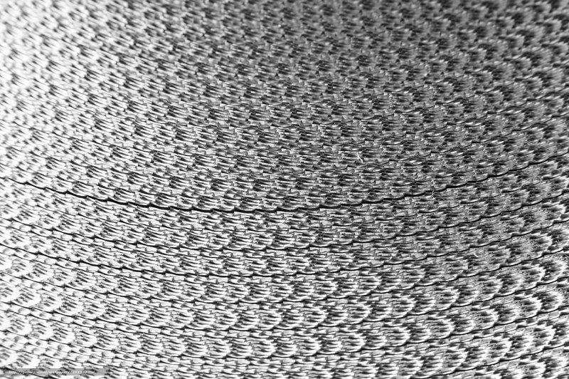 close-up of textured metal surface
