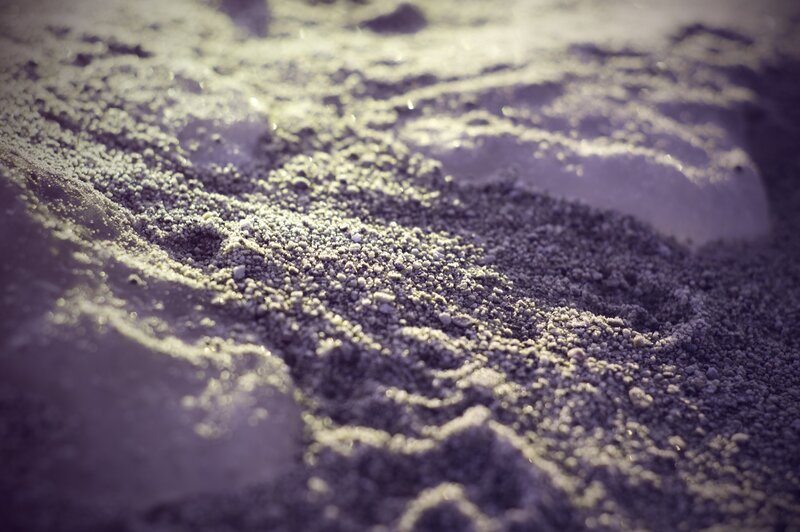 Close-up of textured sand