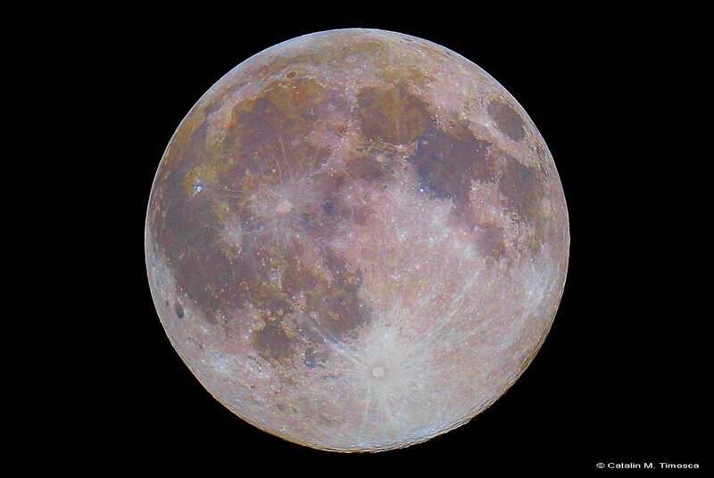 Close-up of the full moon