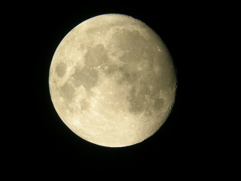 Close-up of the full moon