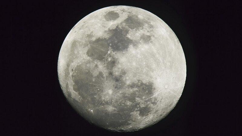 Close-up of the full moon