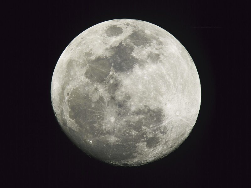 Close-up of the full moon