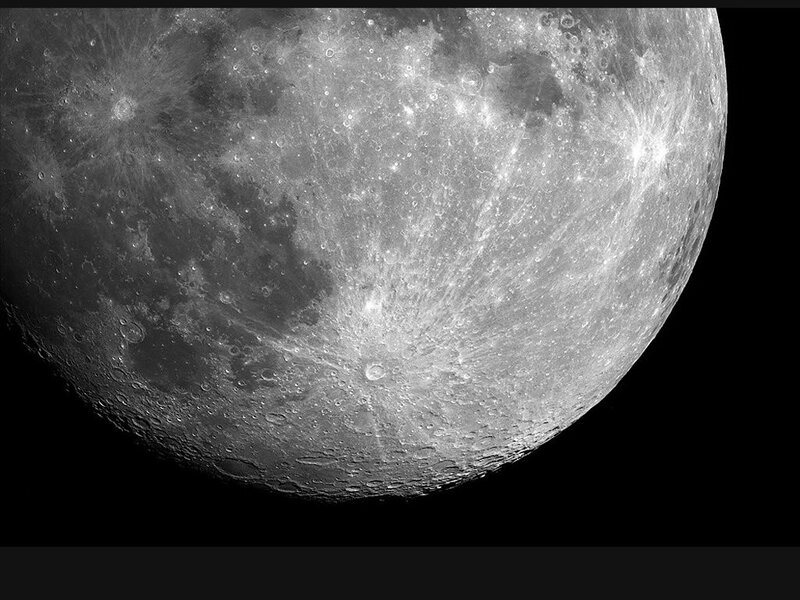 Close-up of the Moon's surface