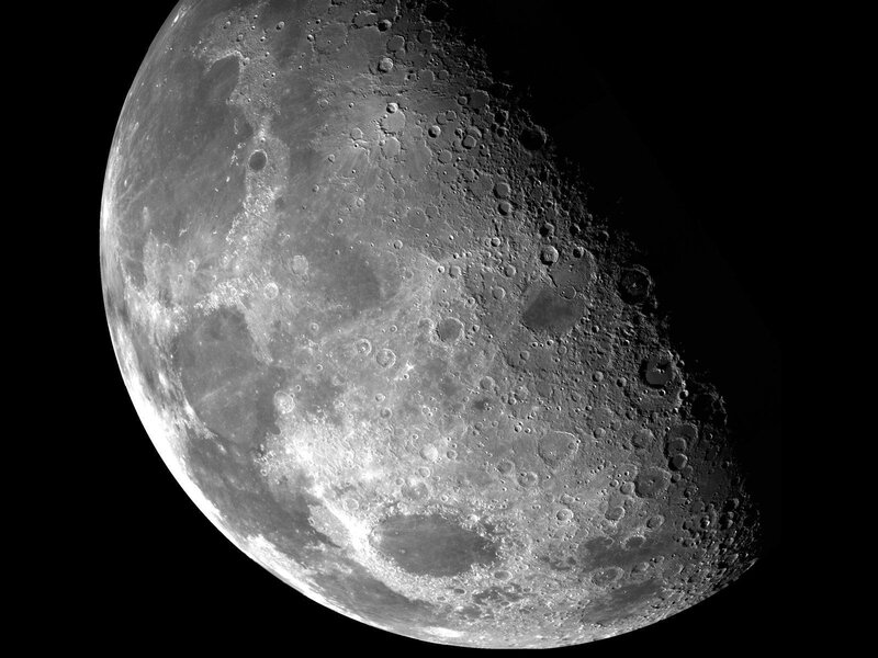 Close-up of the Moon's surface