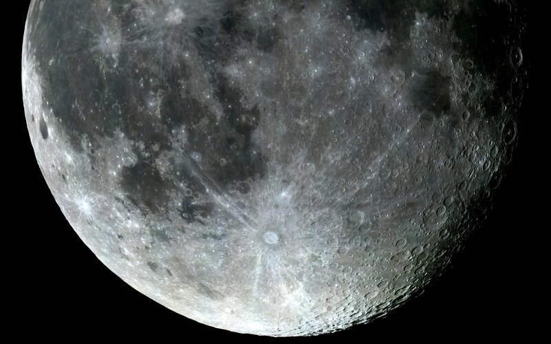 Close-up of the Moon's surface