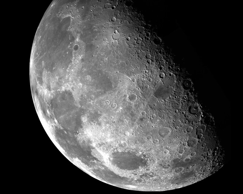 Close-up of the Moon's surface