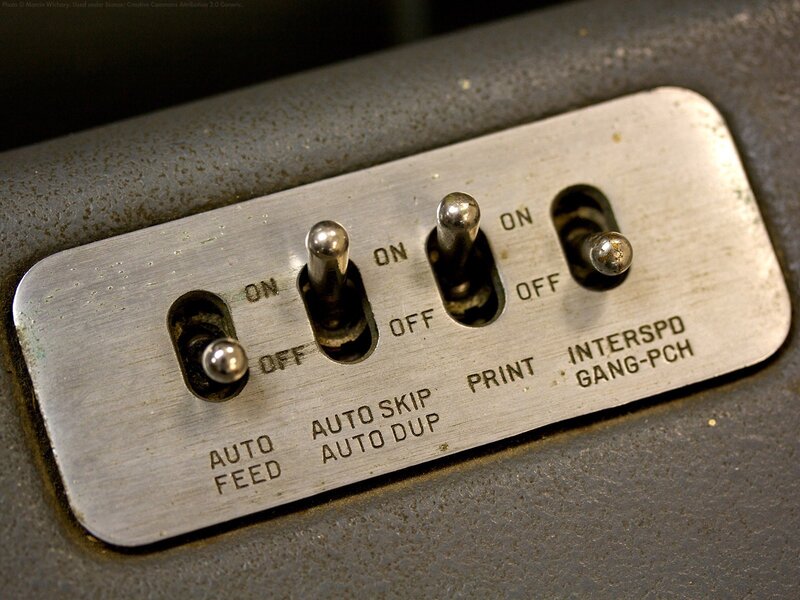 close-up of toggle switches