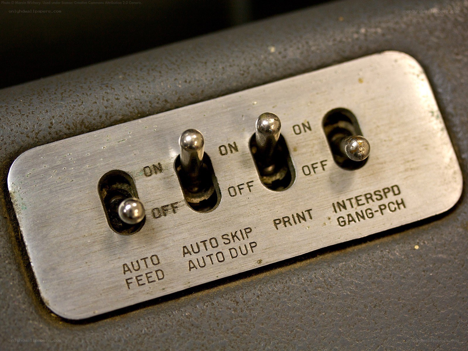 close-up of toggle switches