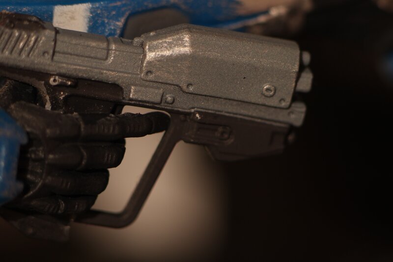 close-up of toy gun