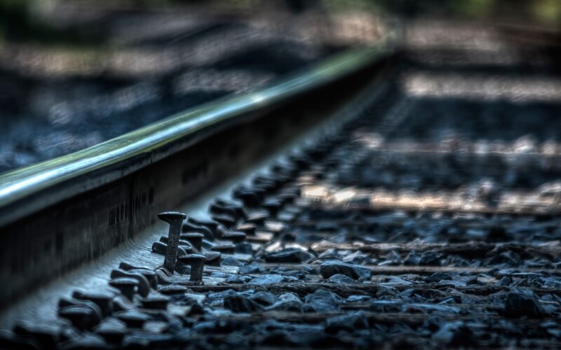 Close-up of Train Track