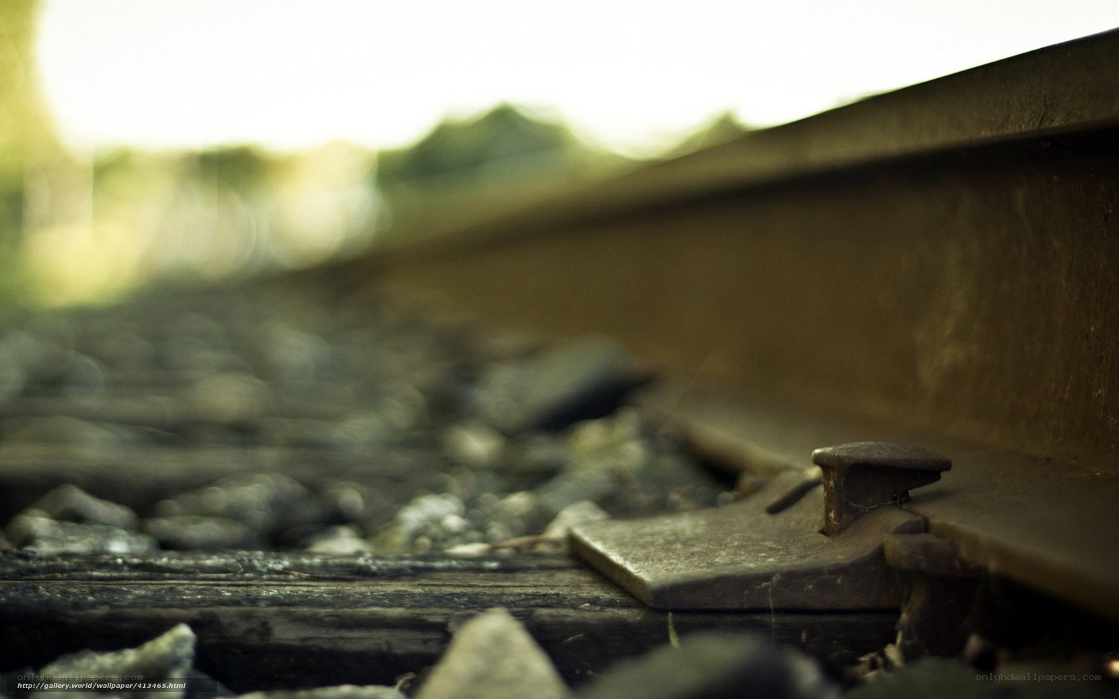 close-up of train tracks