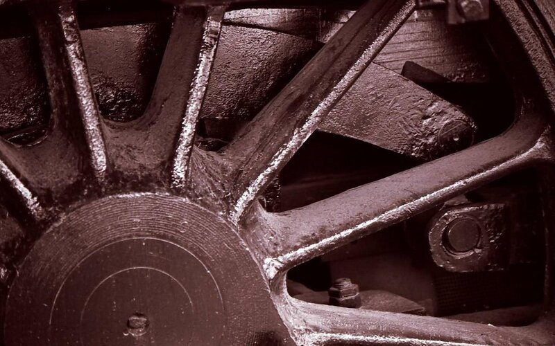 Close-up of Train Wheel