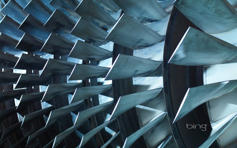 Close-up of Turbine Blades — Silver