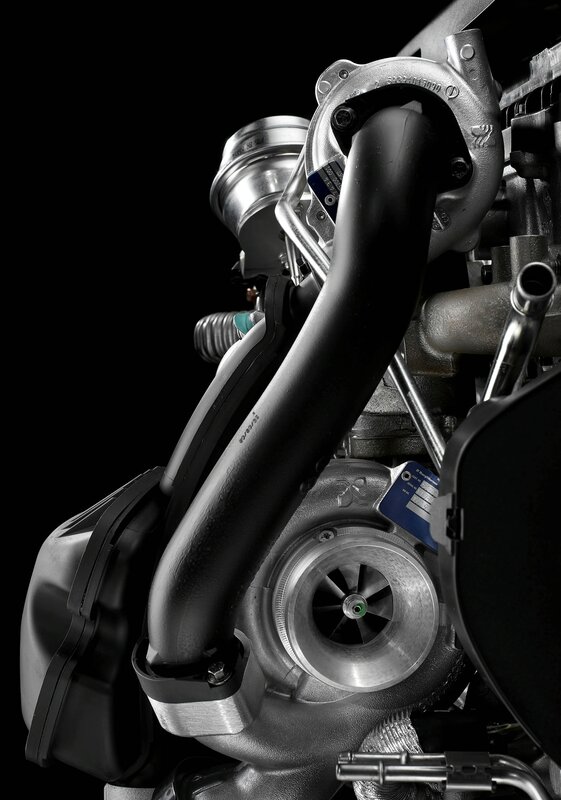 close-up of turbocharger engine