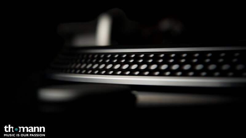 Close-up of Turntable — Black, Dramatic