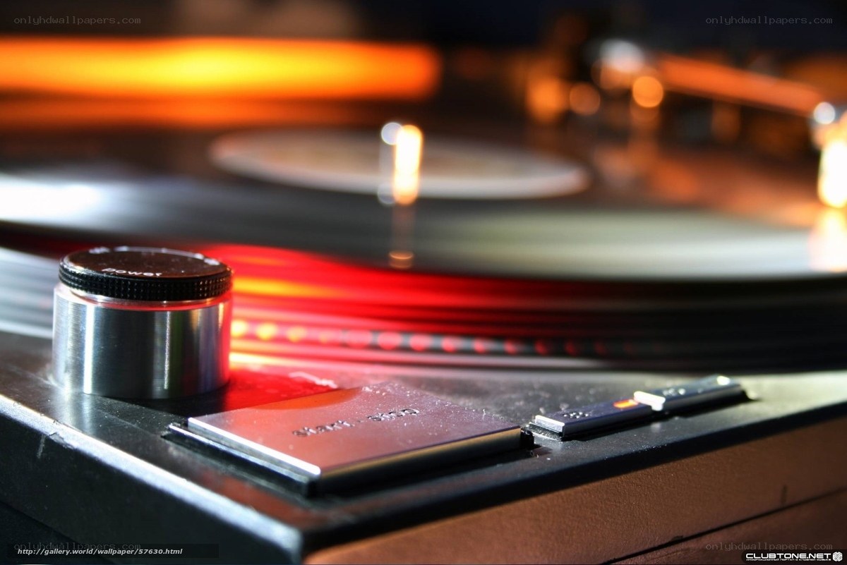 close-up of turntable controls