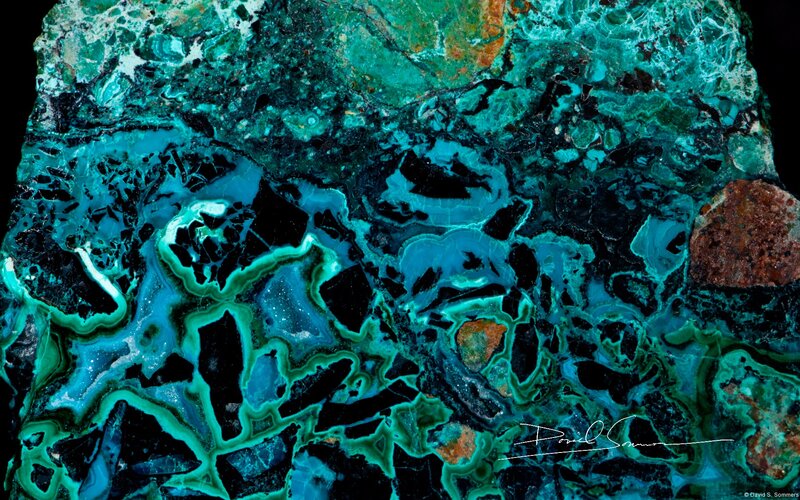 Close-up of turquoise mineral